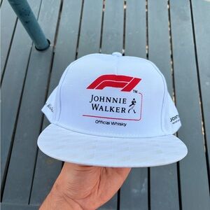 Formula 1 Johnnie Walker Whiskey snapback hat white official new with tags f1